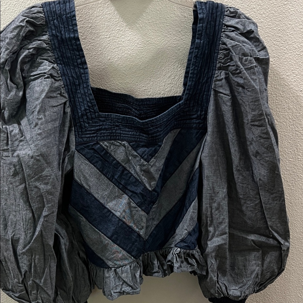 Elegant Blue Women's Top
